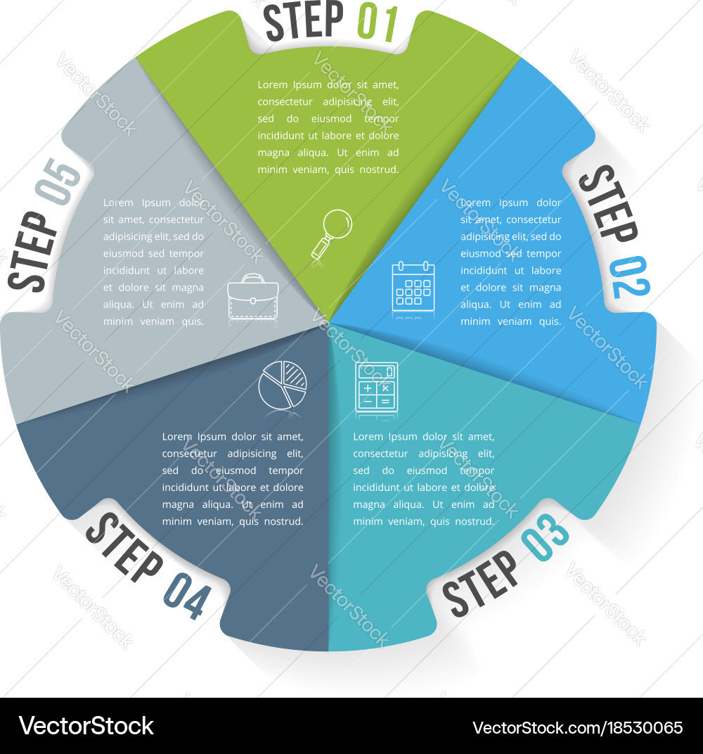 Circle Workflow Infographic Template Vector Image