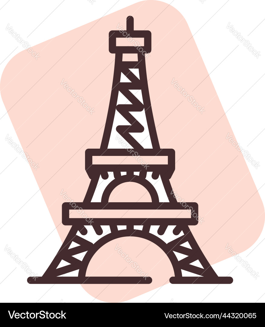 Eiffel tower on white background vector image