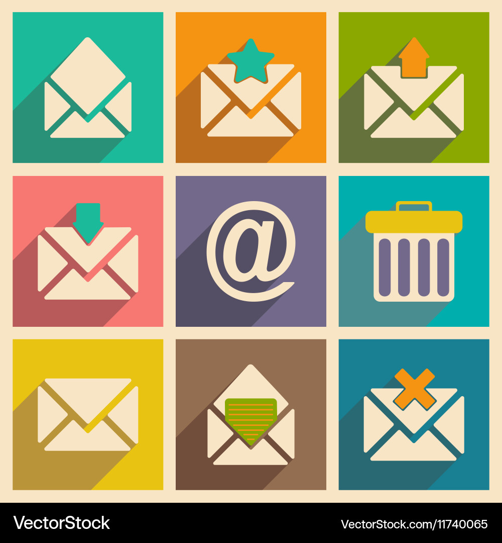 Flat with shadow concept and mobile application Vector Image