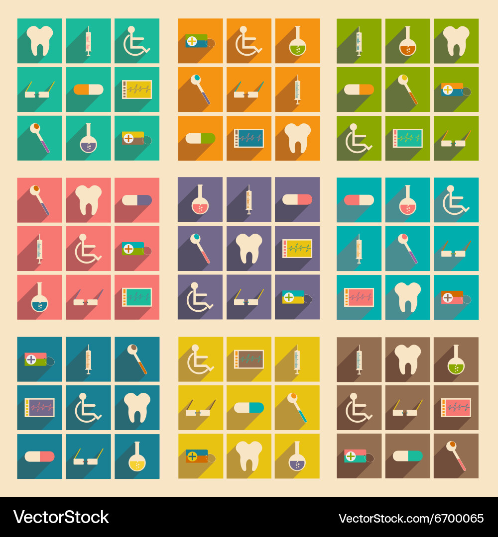 Flat with shadow concept and mobile application Vector Image