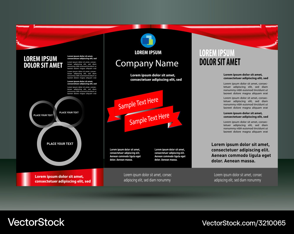 Leaflet design layout vector image
