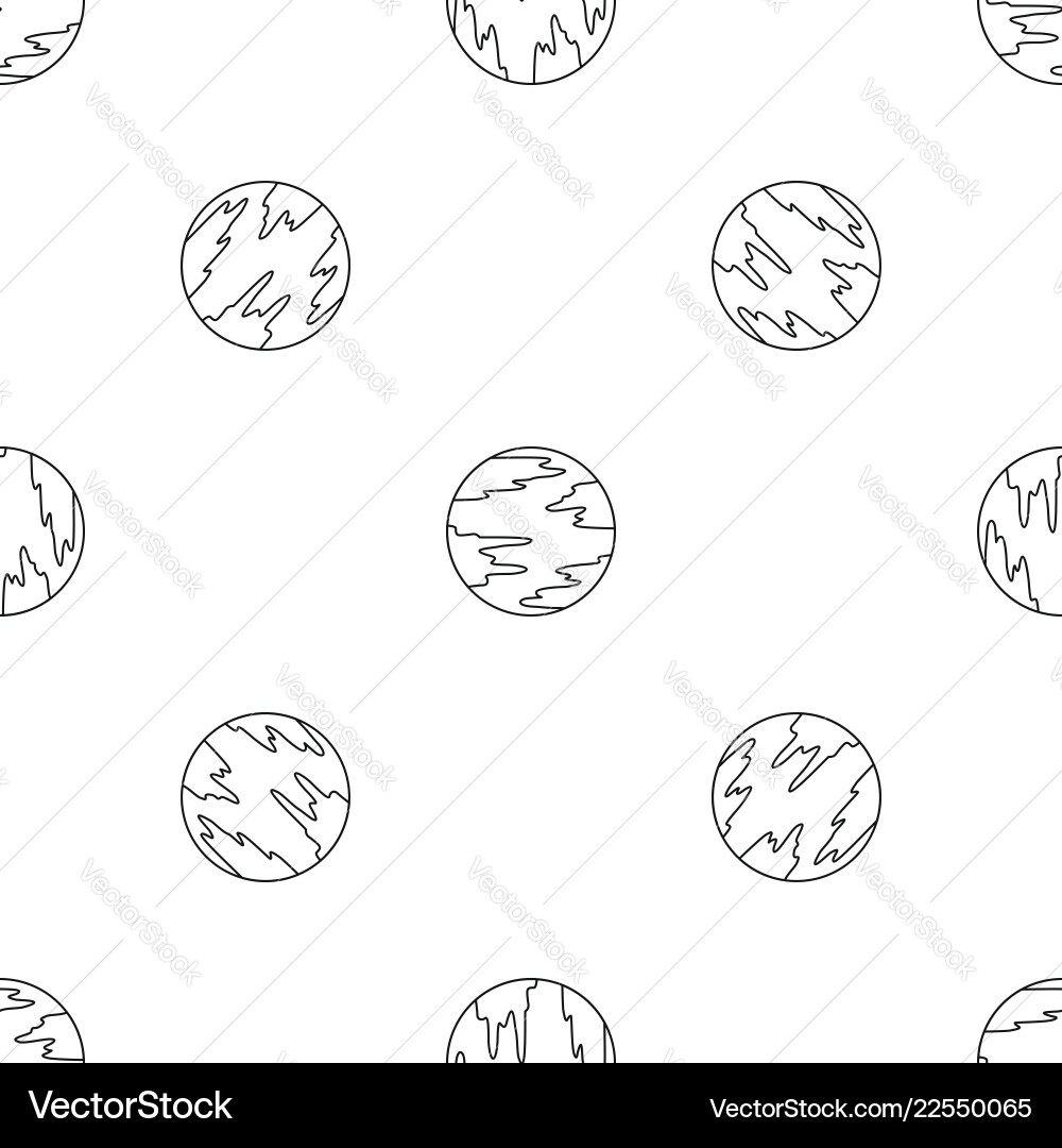 Mercury planet pattern seamless Vector Image