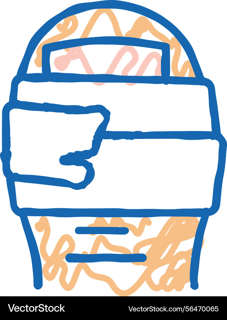 Patch on toe icon doodle Vector Image