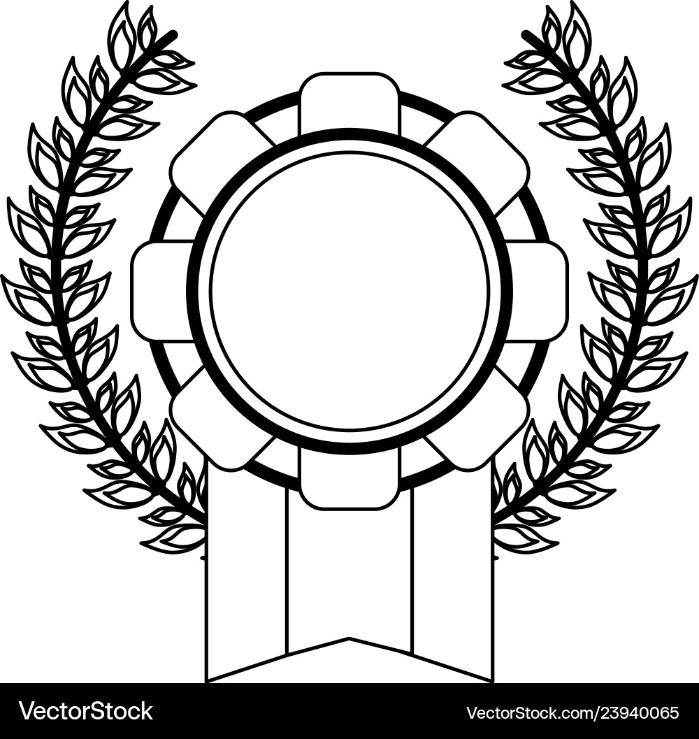 Preisband Emblem Symbol schwarz und weiß Preisband Emblem Symbol schwarz und weiß vektorbild