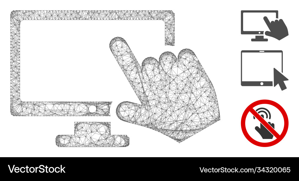 Screen point polygonal web mesh Screen point polygonal web mesh vector image