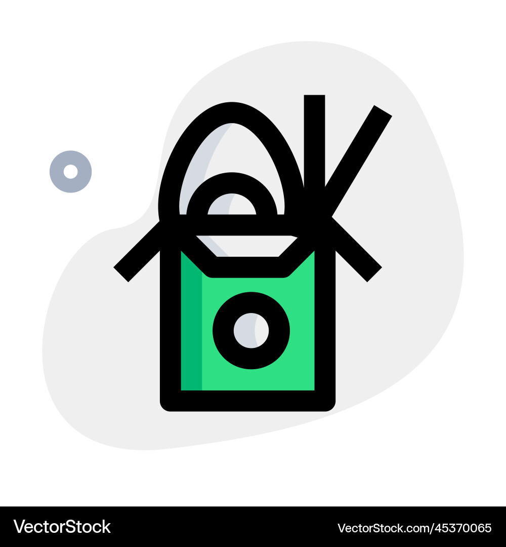 Unsealed box of fresh cooked rice Royalty Free Vector Image
