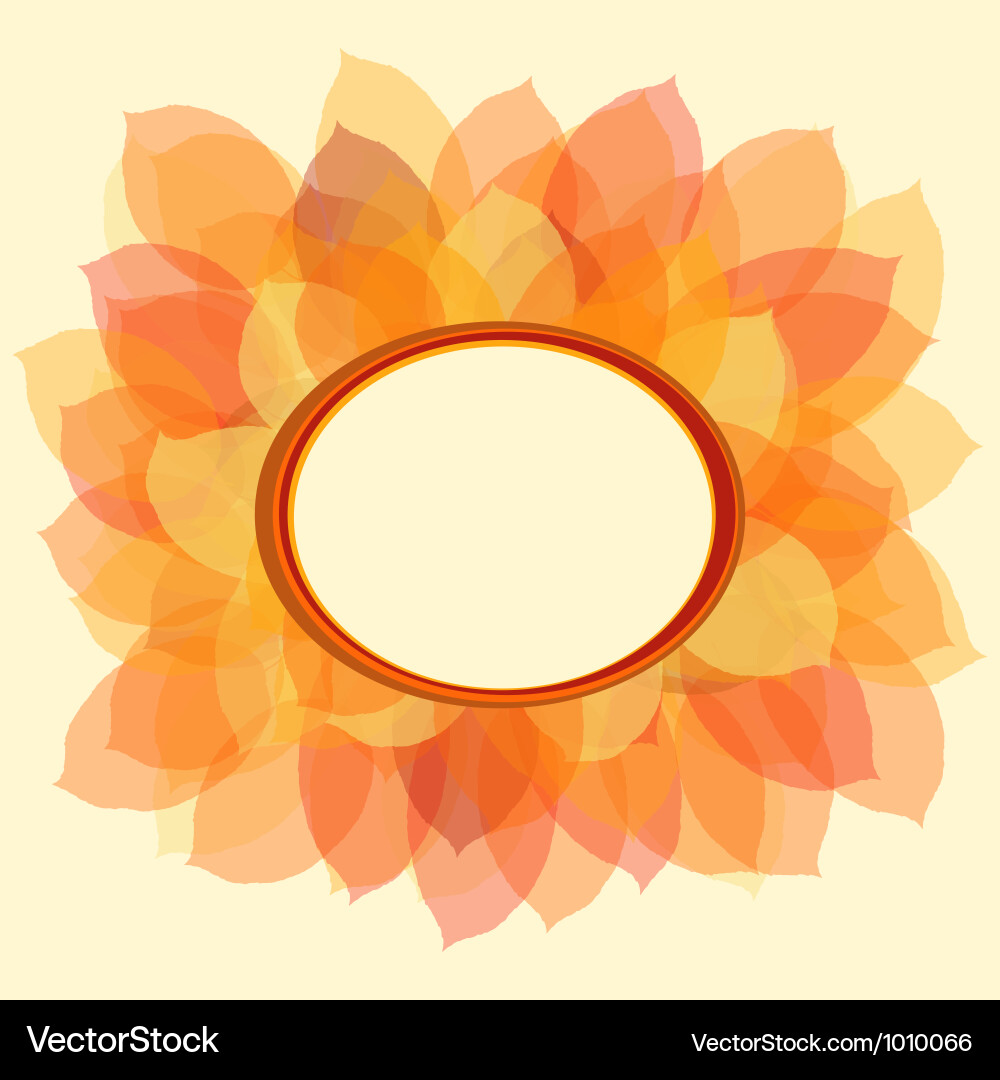 Autumn leaf background with space for text vector image