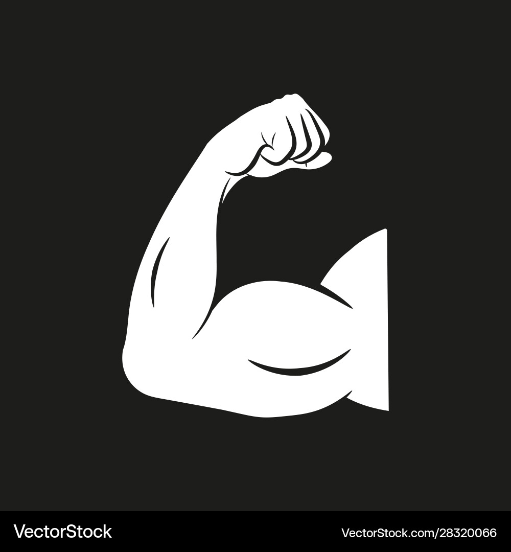 Biceps arm curl icon design isolated vector image