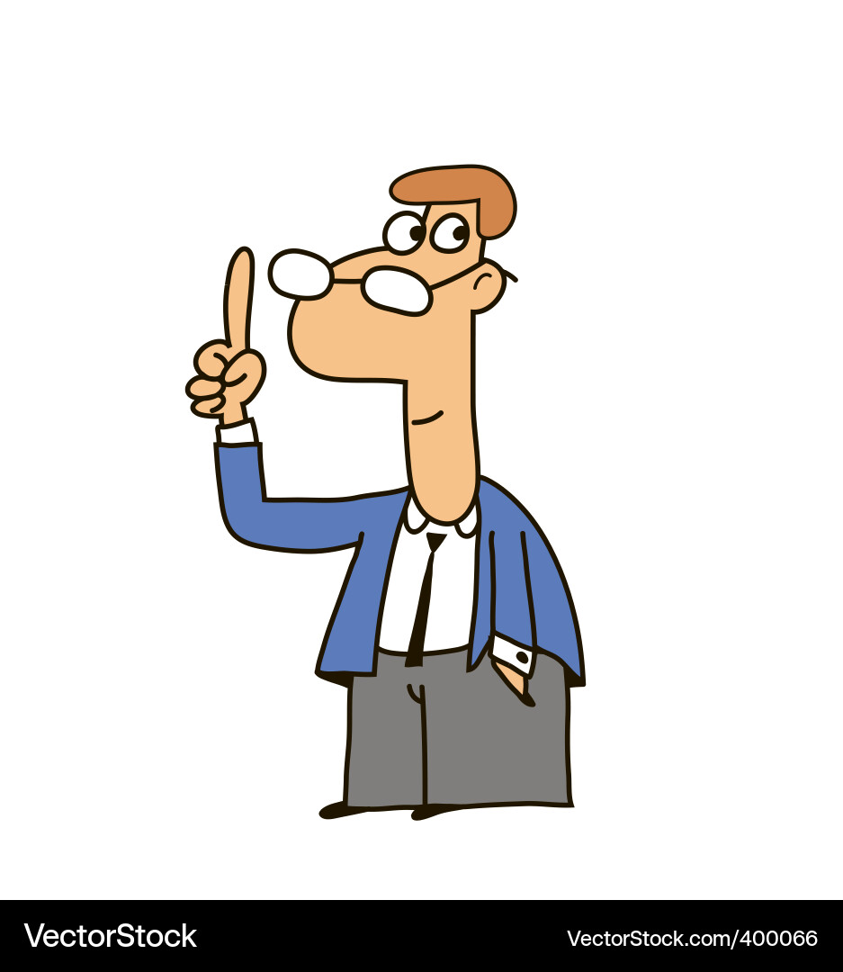 Businessperson Giving a Warning Vector Image