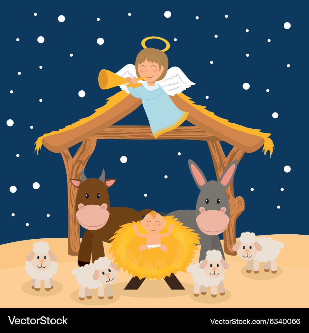 Christmas Cartoon Scene Vector Image