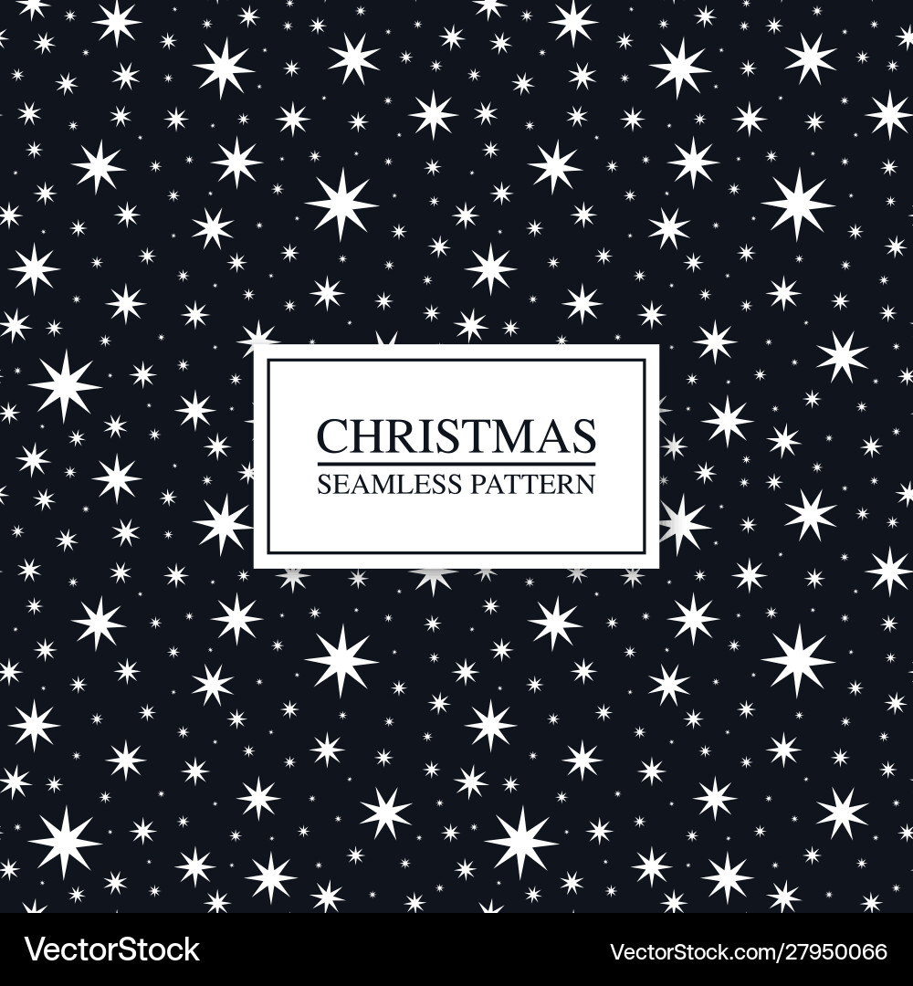 Christmas seamless star pattern - xmas design vector image