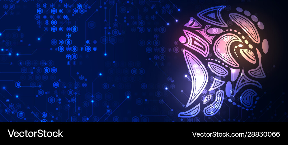 Conceptual technology artificial intelligence Conceptual technology artificial intelligence vector image