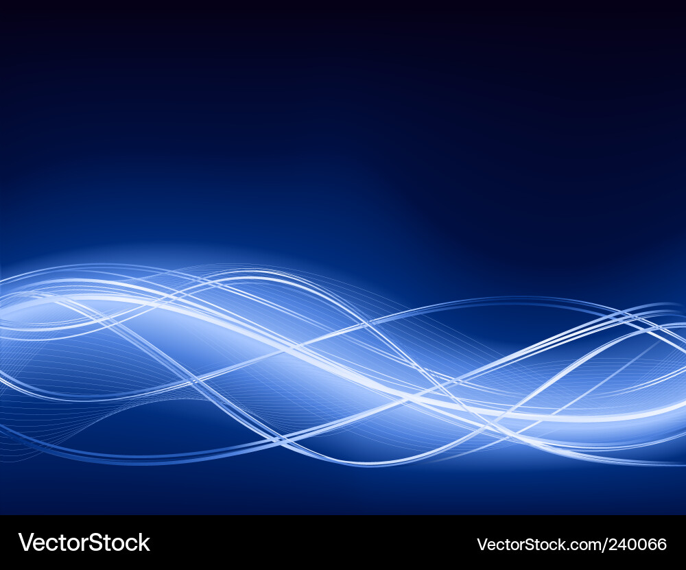 Dynamic Blue Wave Pattern Vector Image