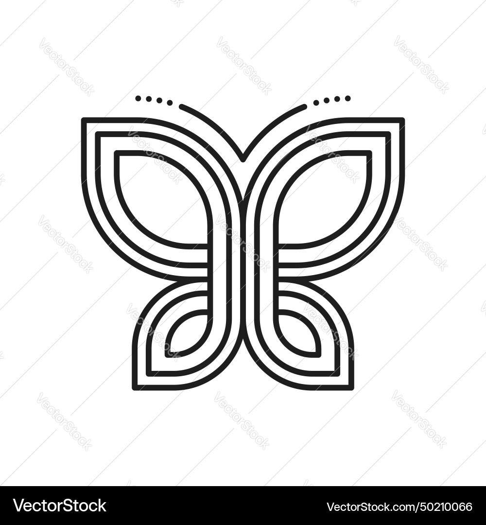 Einfache Schmetterling abstrakte Insekten dünne Linie Icon Einfache Schmetterling abstrakte Insekten dünne Linie Icon vektorbild