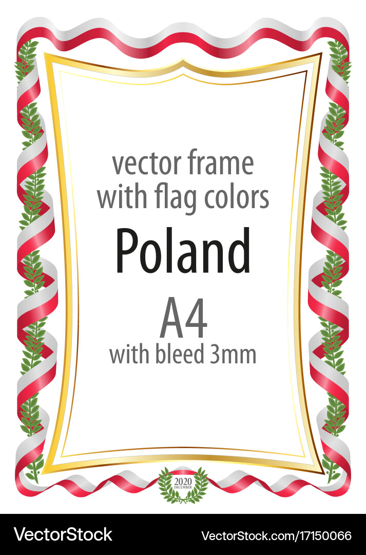 Frame and border of ribbon with the colors Vector Image