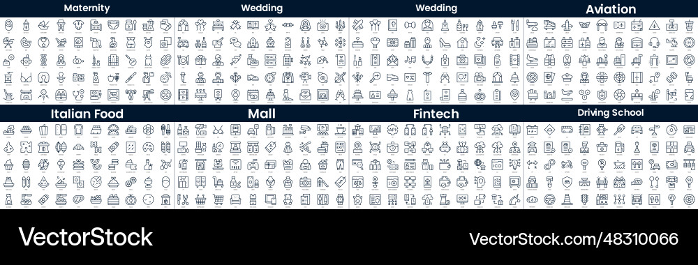 Linear style icons pack in this bundle include Linear style icons pack in this bundle include vector image
