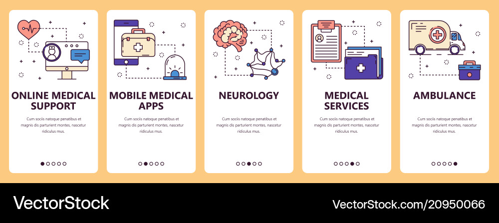 Medical App & Website Templates Vector Image