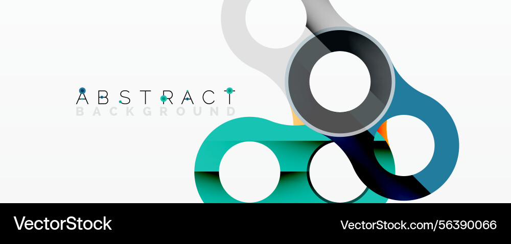 Modern abstract design overlapping circles create Vector Image