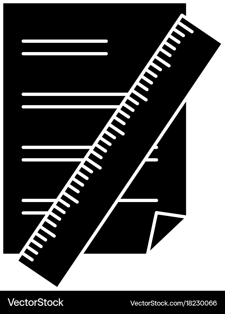 Paper document with rule vector image