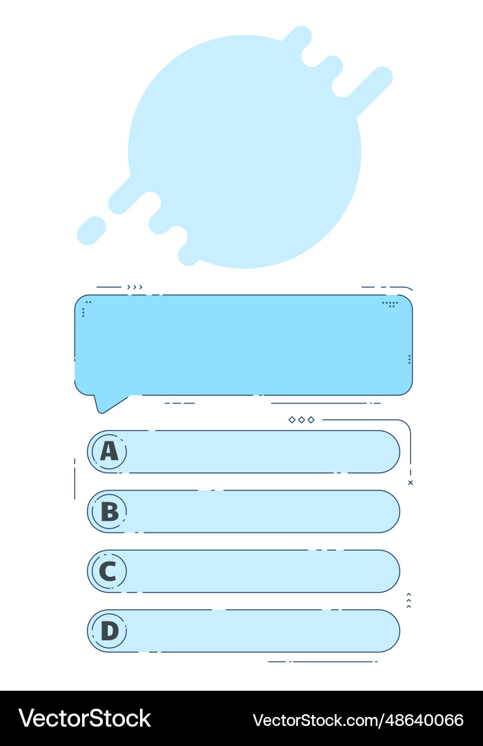 Quiz App - Line Style vector image