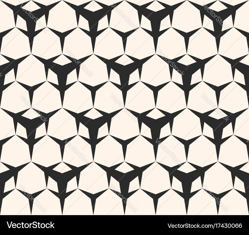 Seamless pattern triangular lattice with hexagons vector image