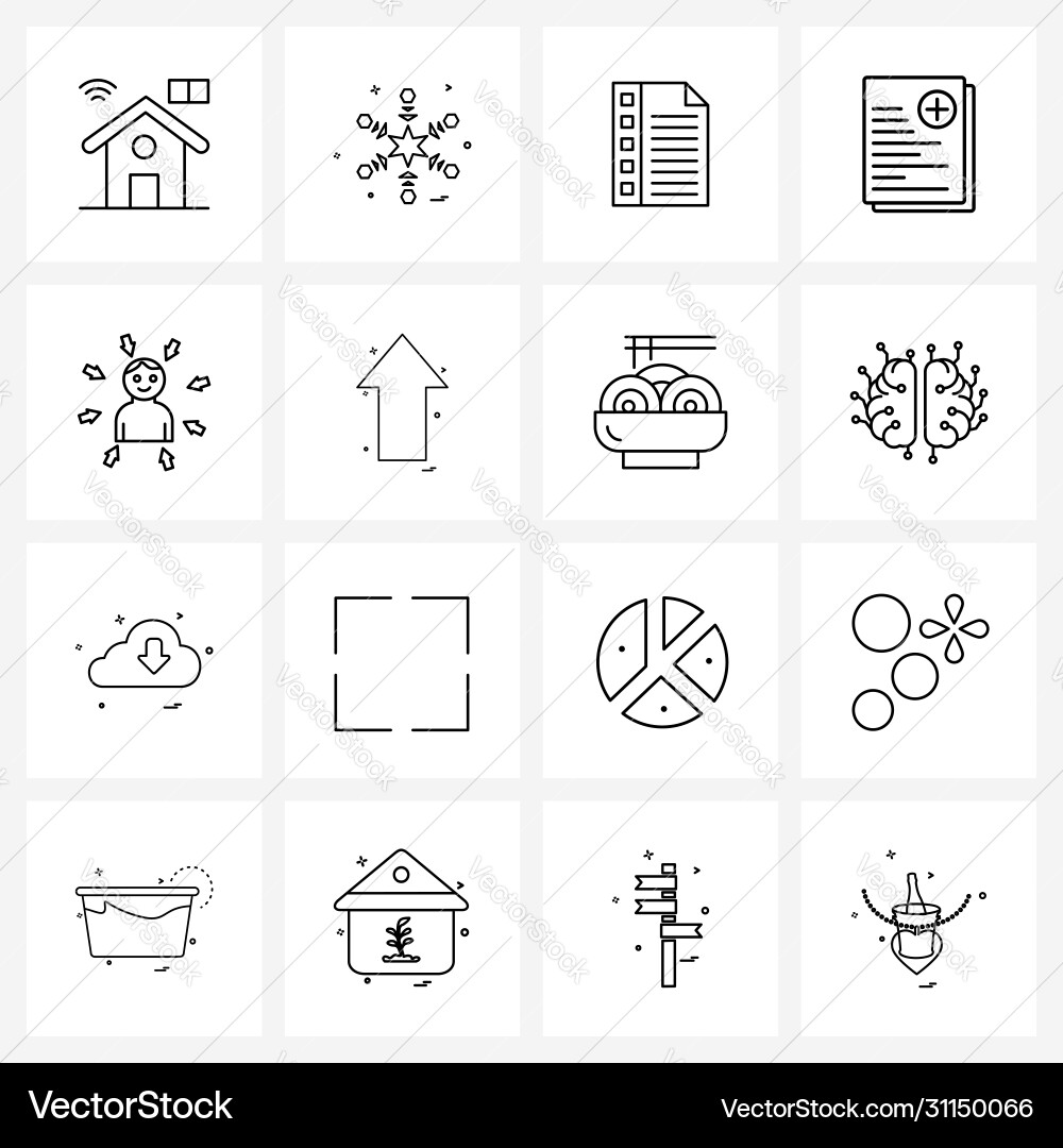 Set 16 ui icons and symbols for zoom out Vector Image
