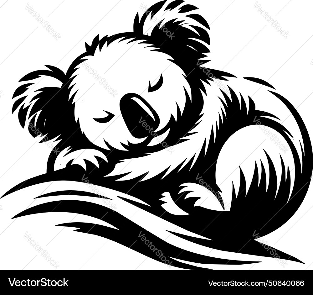 Sleeping koala Royalty Free Vector Image - VectorStock