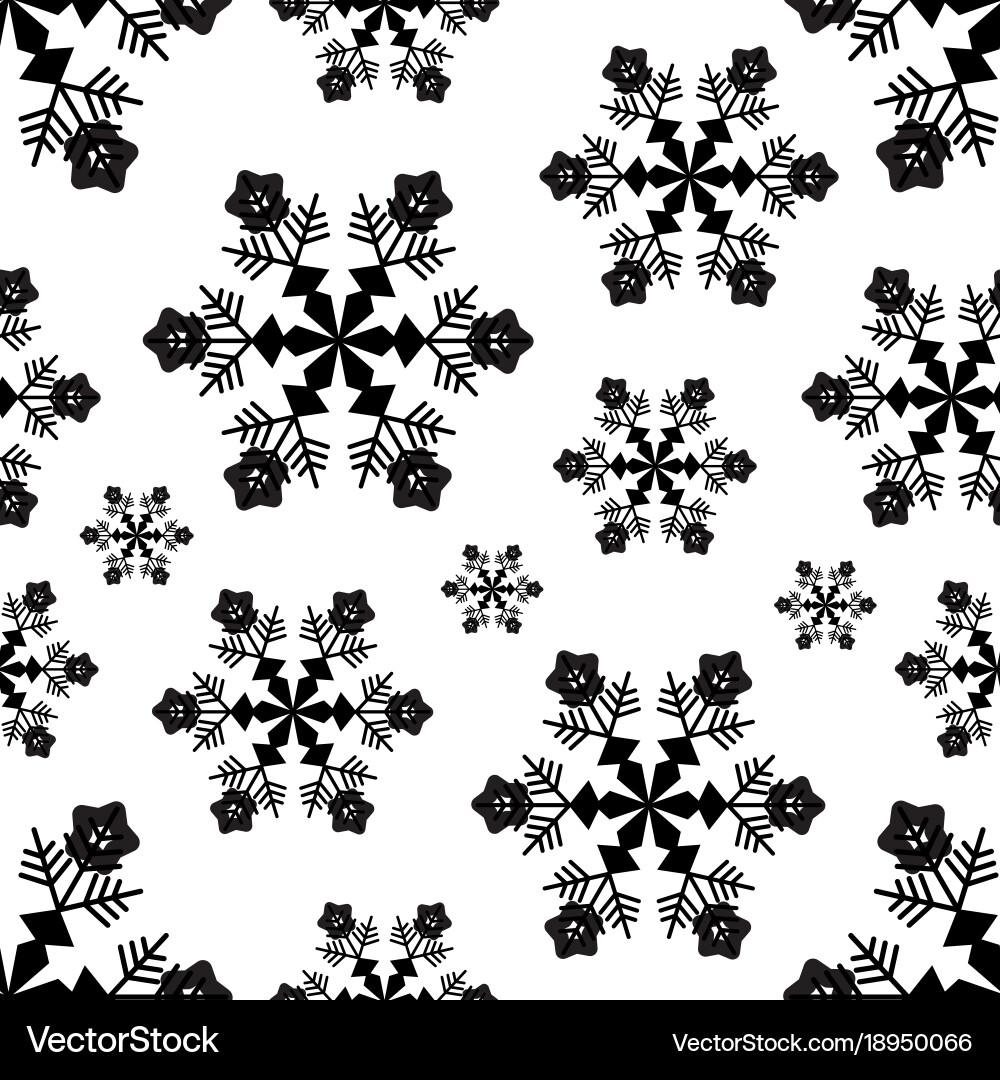 Snowflake seamless pattern Vector Image