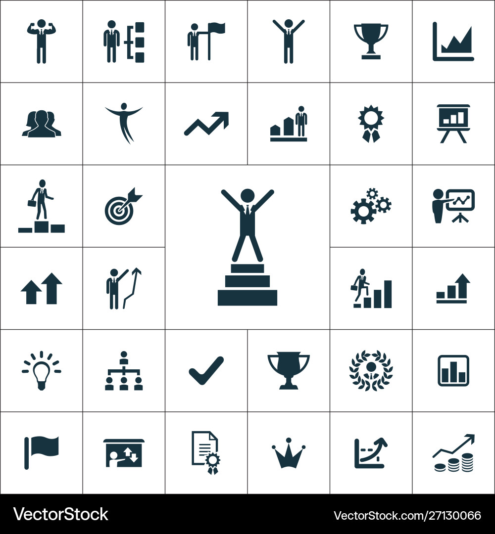 Success icons universal set for web and ui vector image