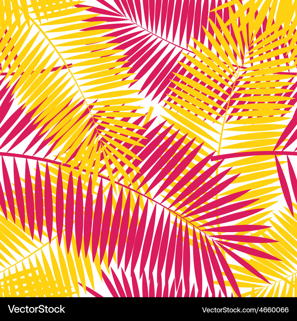 Tropical Palm Leaf Seamless Pattern Royalty Free Vector