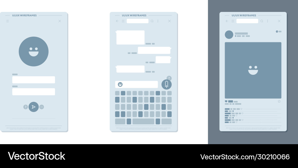 User interface network vector image
