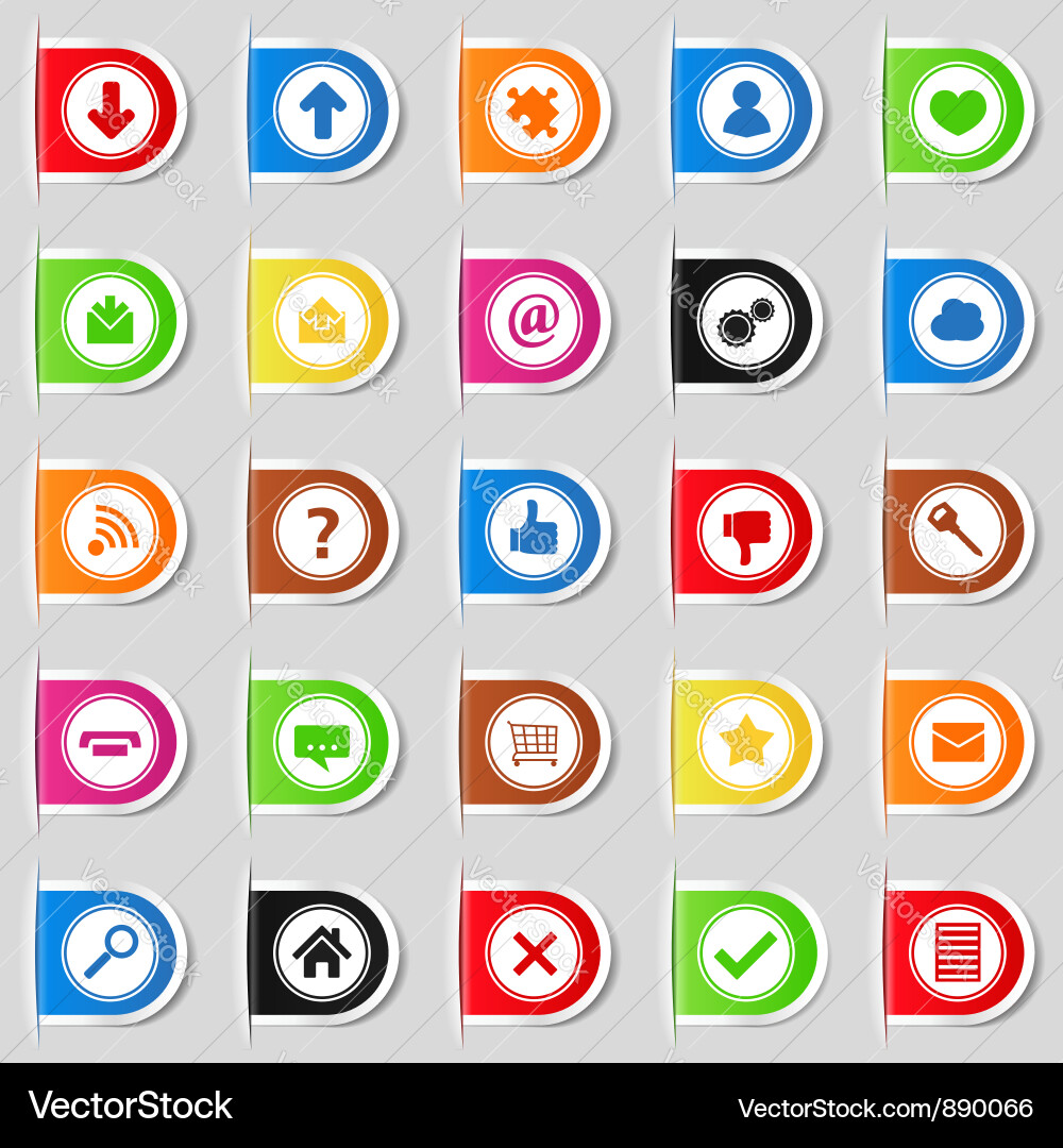 Web Icons - Tab Set vector image