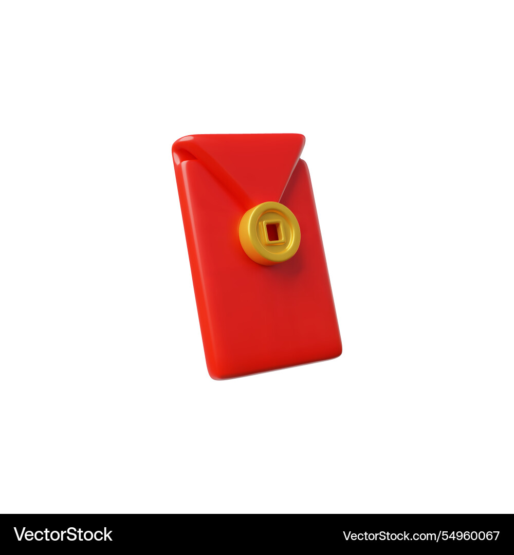 3d of chinese traditional red 3d of chinese traditional red vector image