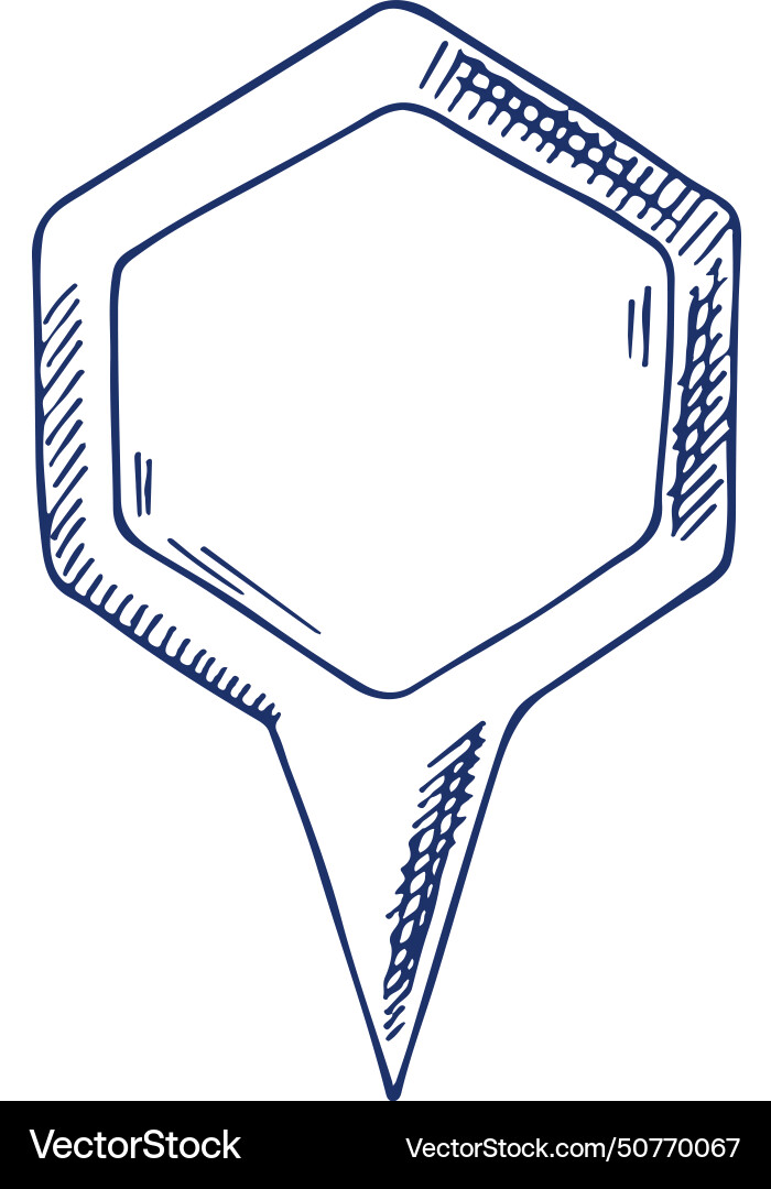 Blank tag doodle location pointer navigation Blank tag doodle location pointer navigation vector image