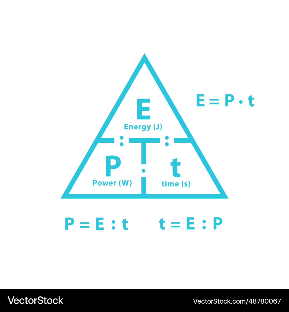 Calculate energy transfer time and power Vector Image