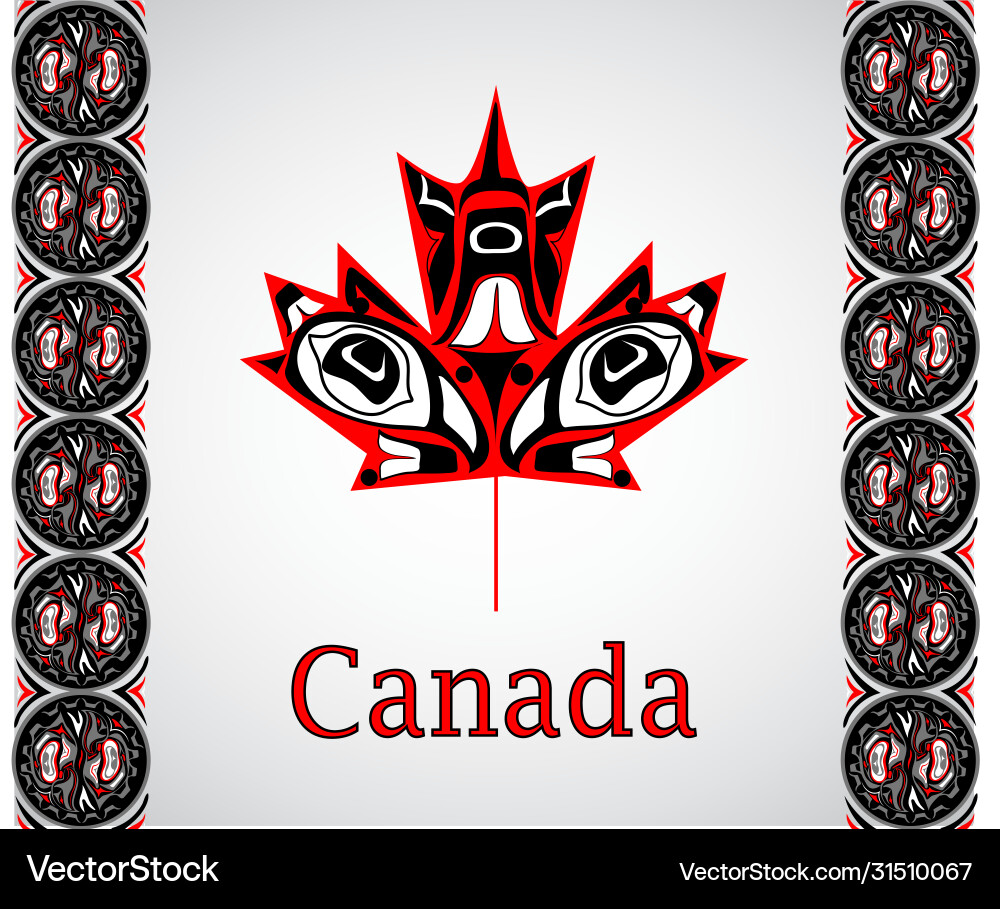 Canada Maple Leaf Flag Royalty Free Vector Image