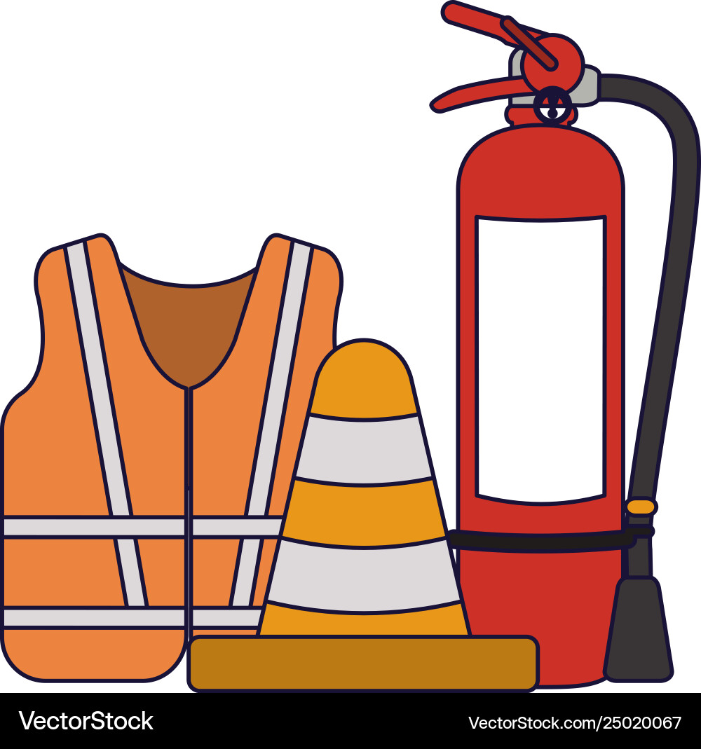 Construction equipment and tools Royalty Free Vector Image