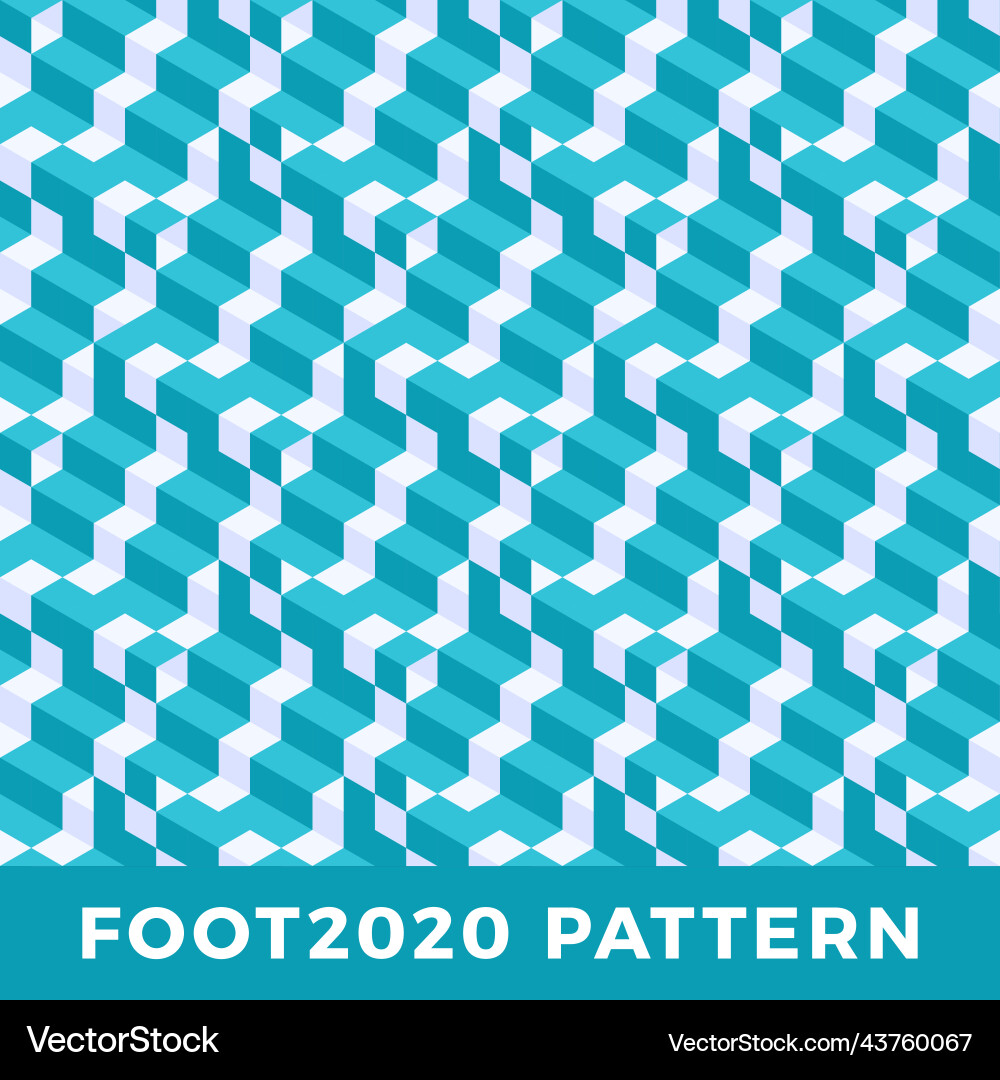 Cube line isometric seamless pattern design Cube line isometric seamless pattern design vector image