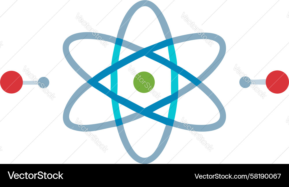 Dynamic Atom Model Science Icon Vector Image
