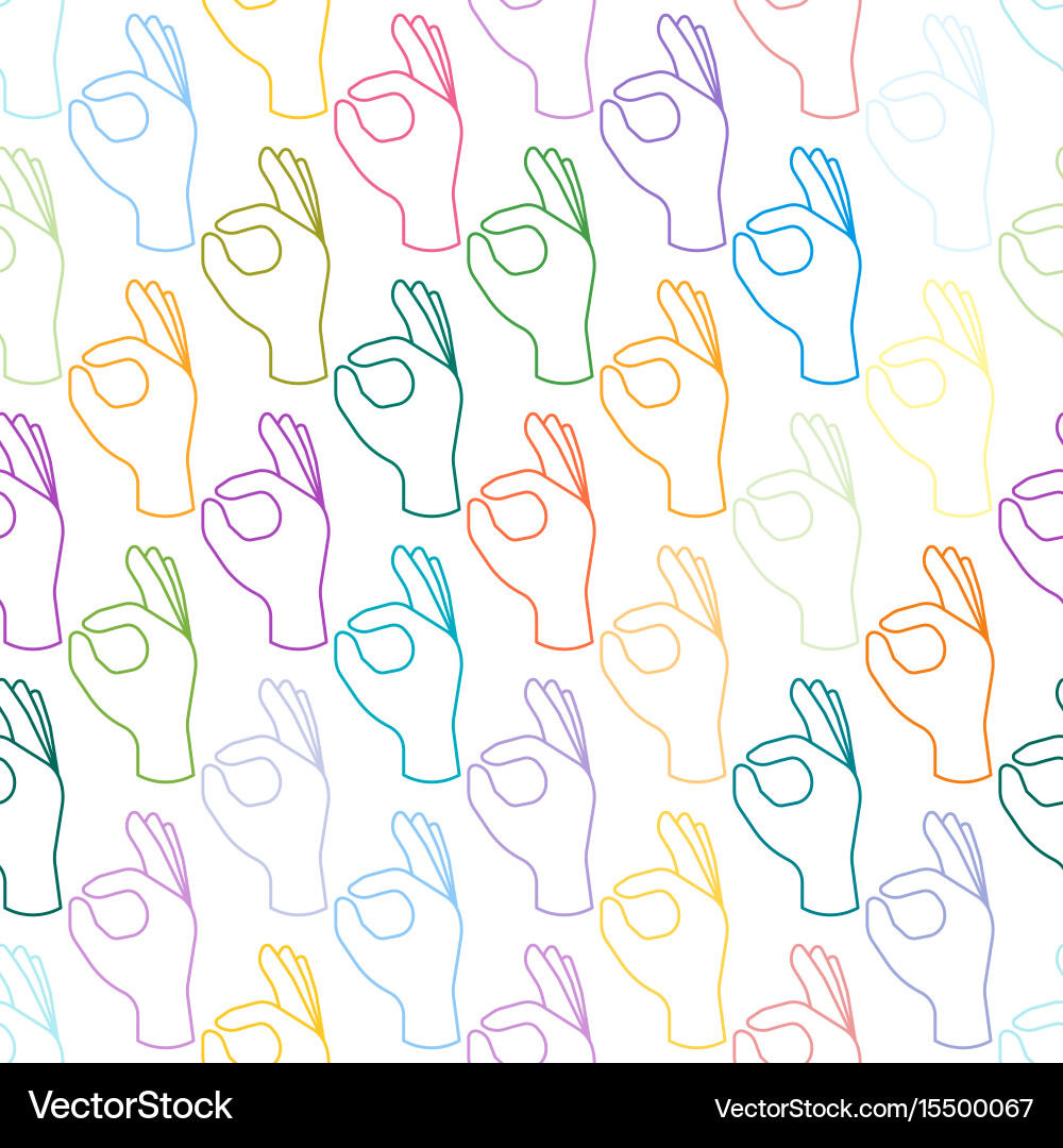 Hands in Agreement Pattern Vector Image