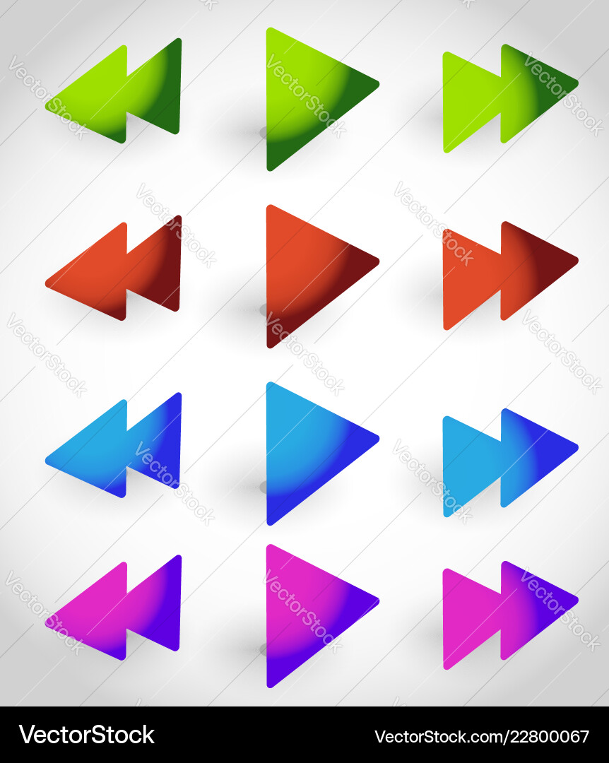 Rewind play fast forward navigation buttons Rewind play fast forward navigation buttons vector image