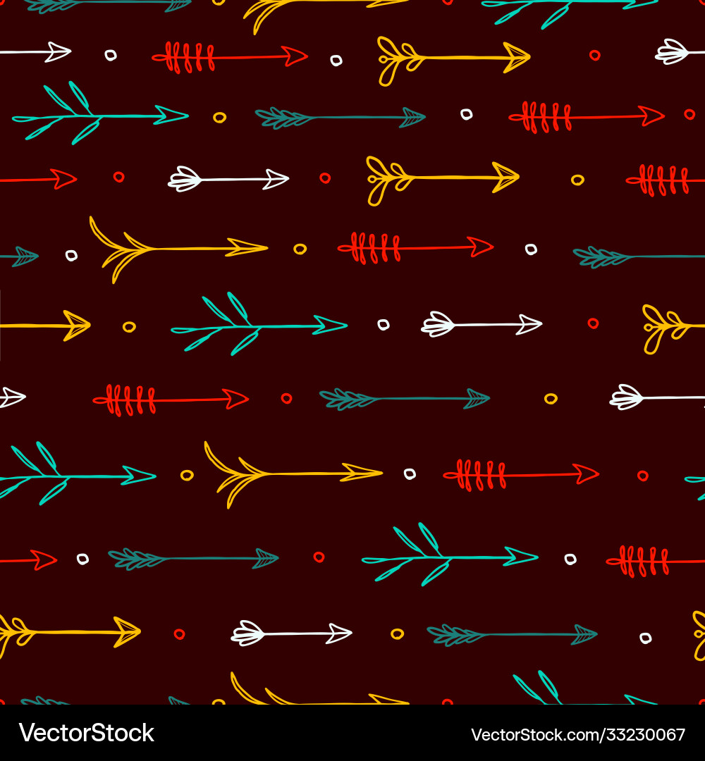 Seamless pattern with horizontal arrows Seamless pattern with horizontal arrows Vector Image