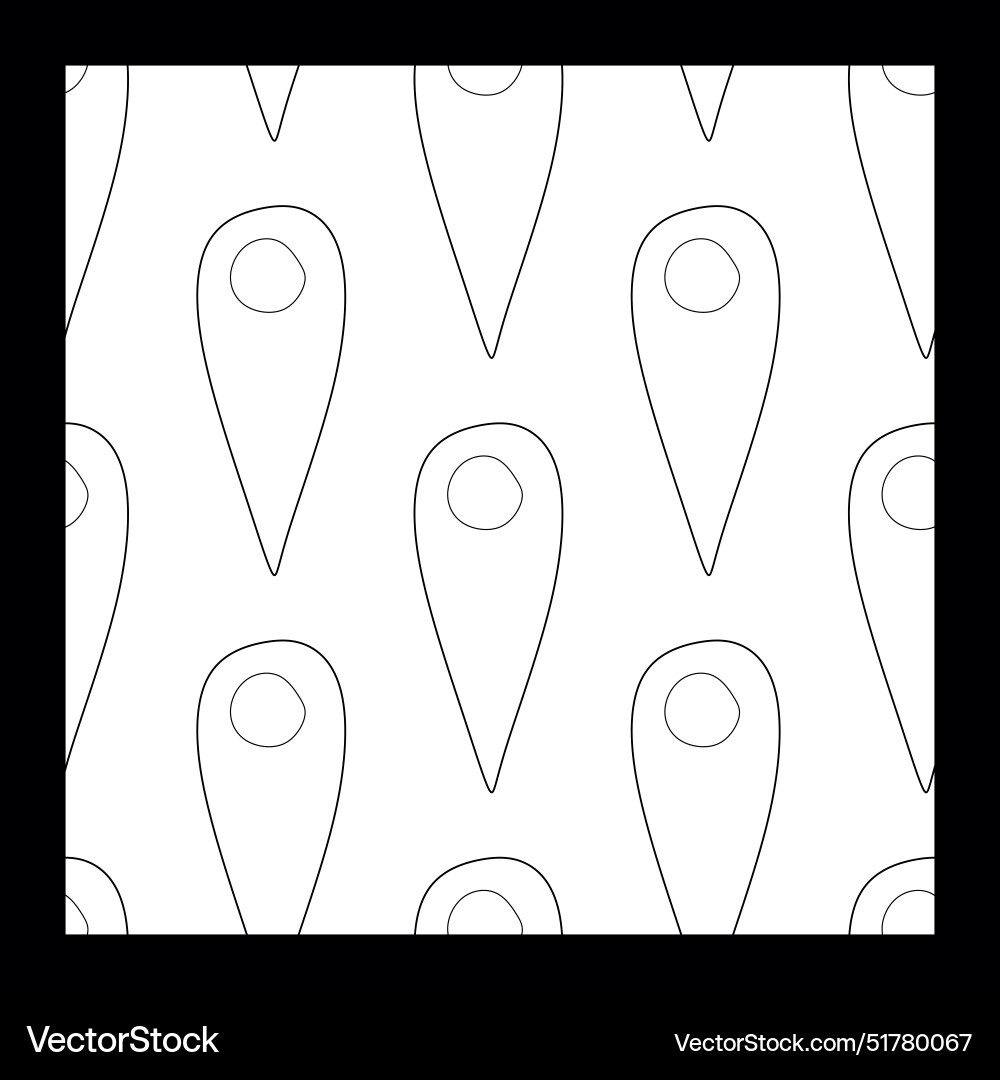 Seamless pattern with outlines of location Vector Image