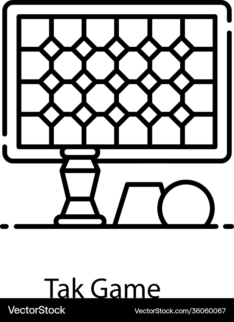 Tak game vector image
