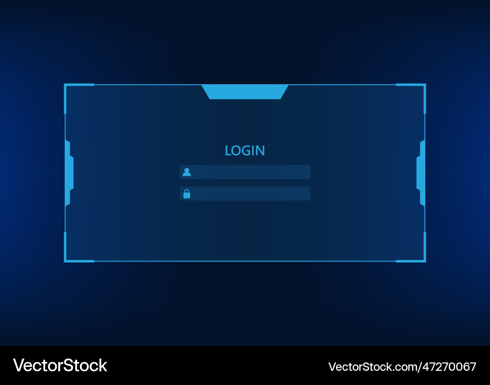 Technology background login screen accesses vector image