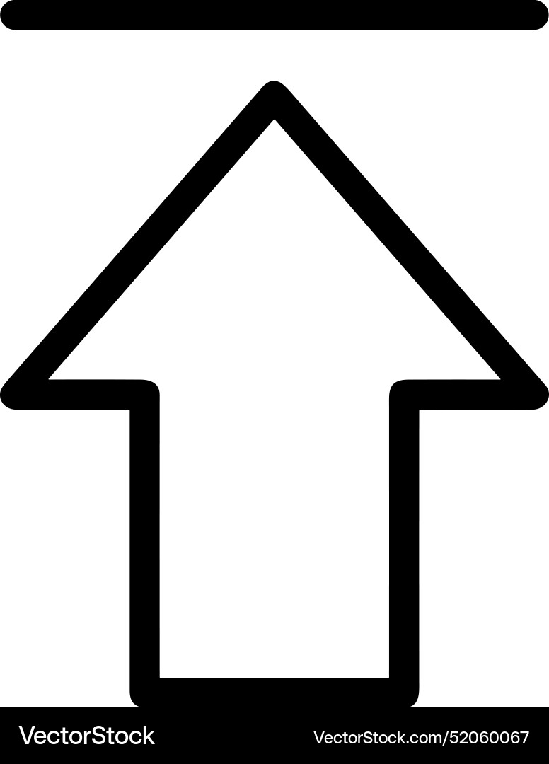 Upload outline icon symbol image Vector Image