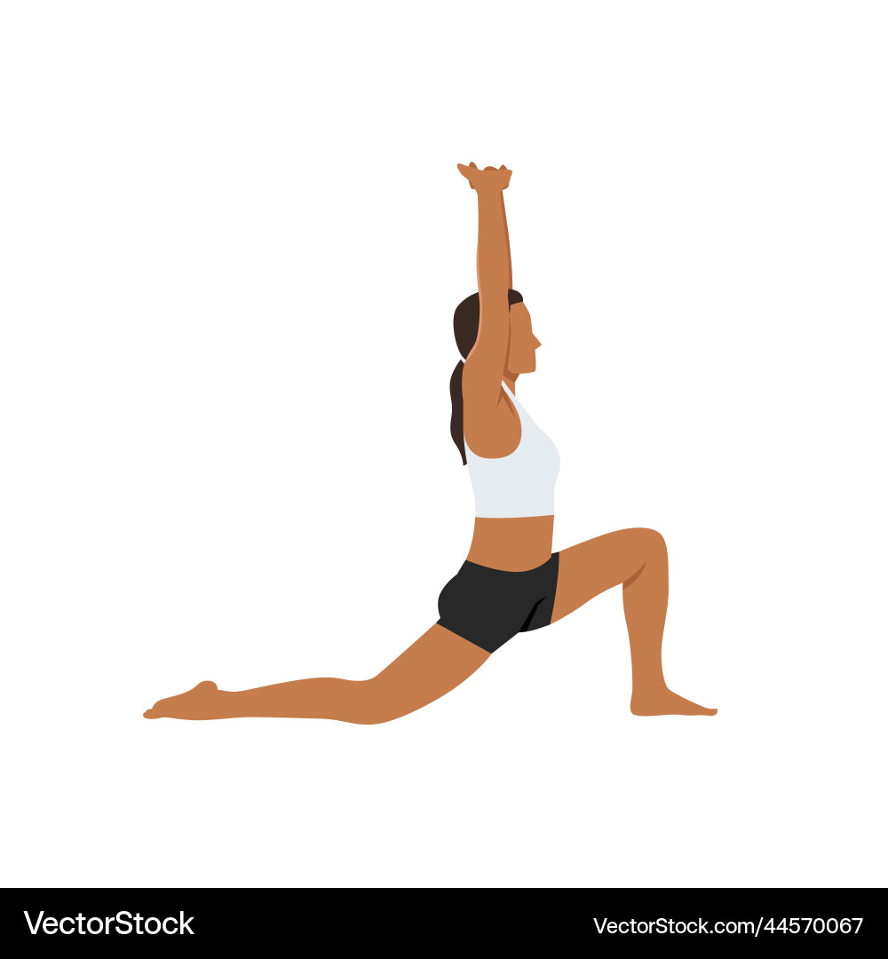 Woman doing samson stretch exercise Woman doing samson stretch exercise vector image