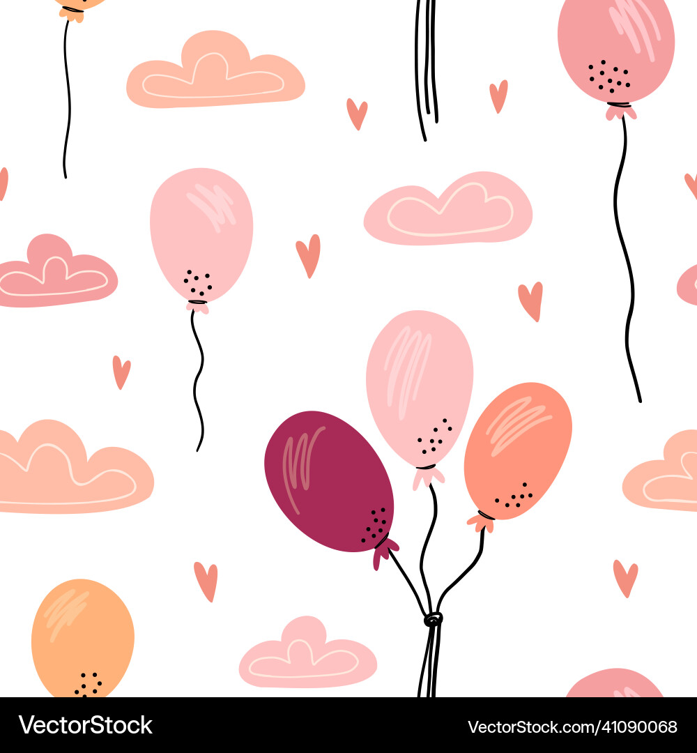 A seamless pattern clouds vector image