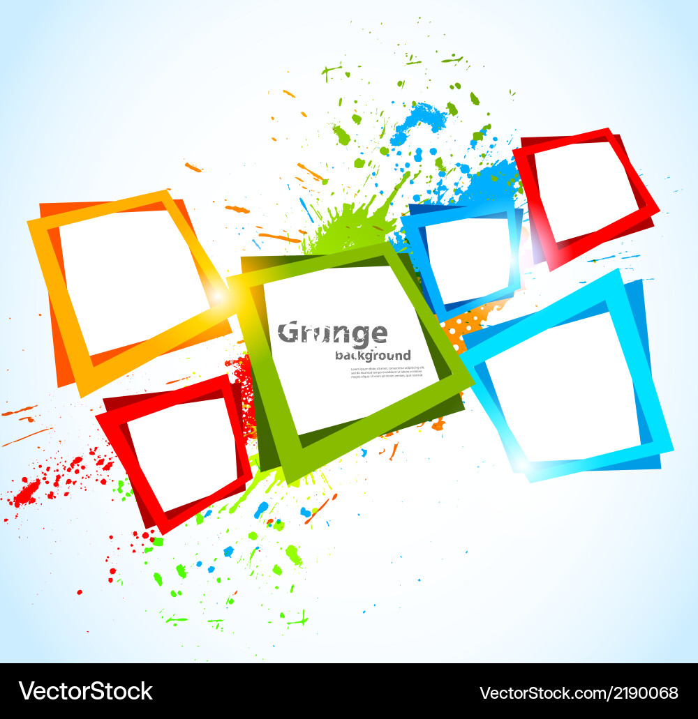 Abstract colorful background with squares vector image