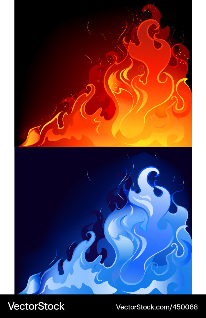 Abstract Flame Patterns vector image
